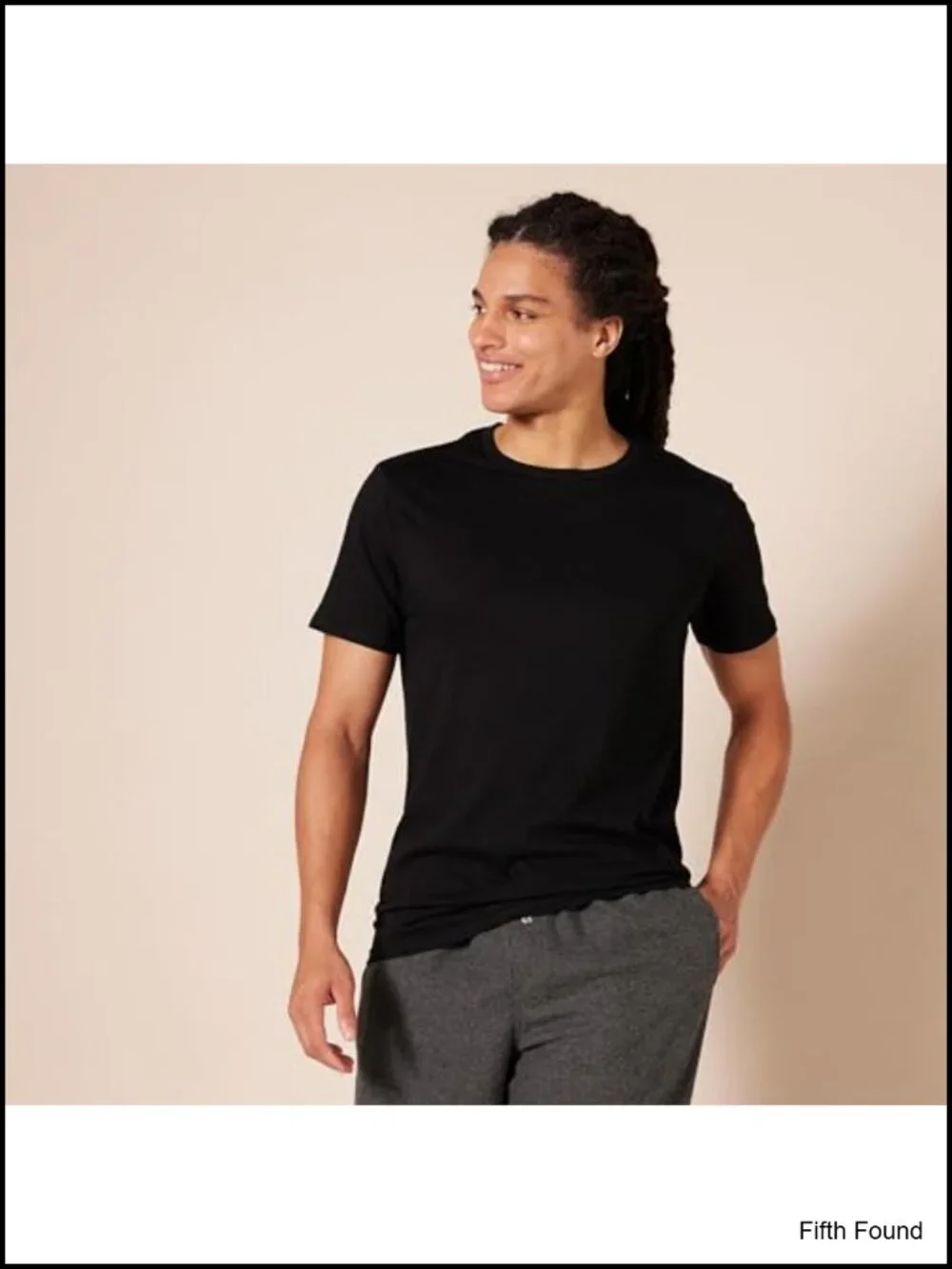 Men's Slim Fit Crewneck Undershirts 6-Pack Cotton Spandex